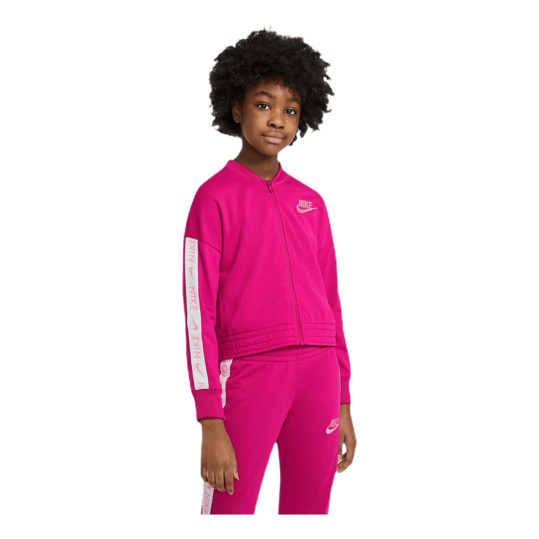 Nike Girls Track Suit Tape White Black Sportamore