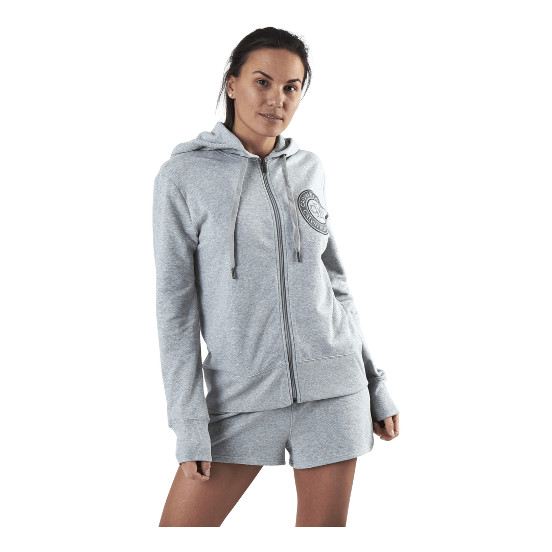 Calvin Klein Full Zip Hoodie Grey Sportamore