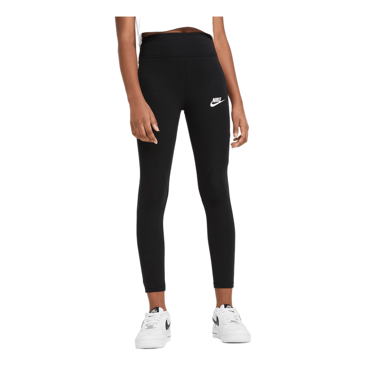 Sportswear Favorites Big Kids' (Girls') High-Waisted Leggings BLACK/WHITE