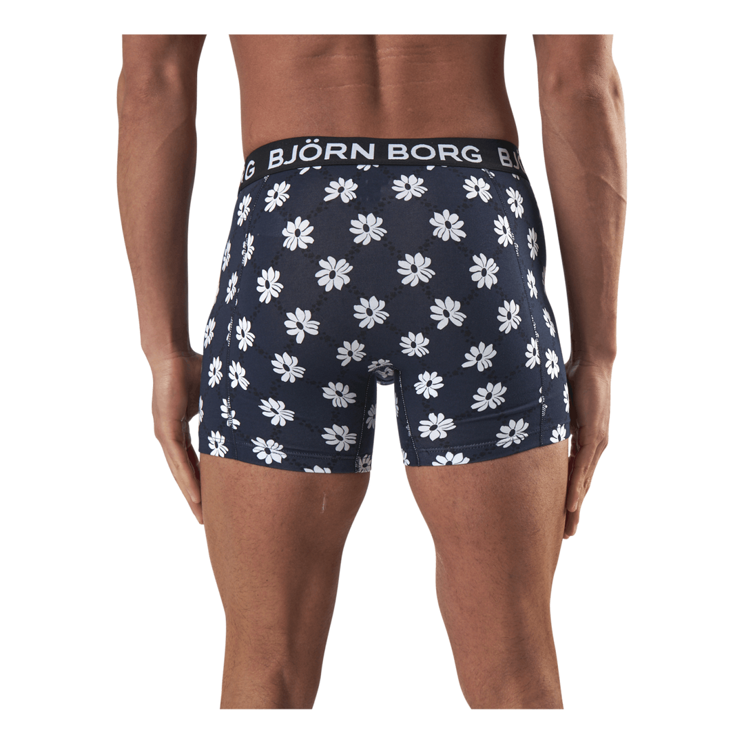 Sammy Flower Grid Short Blue