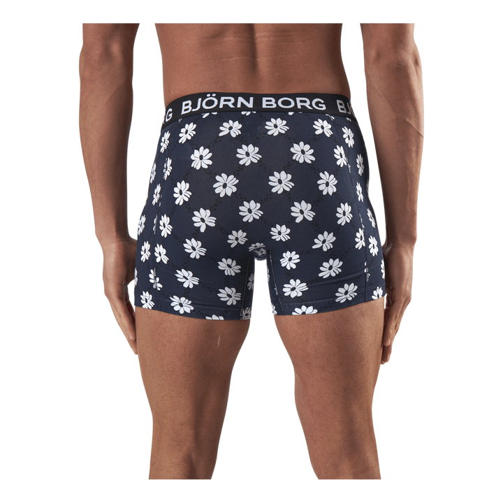 Sammy Flower Grid Short Blue