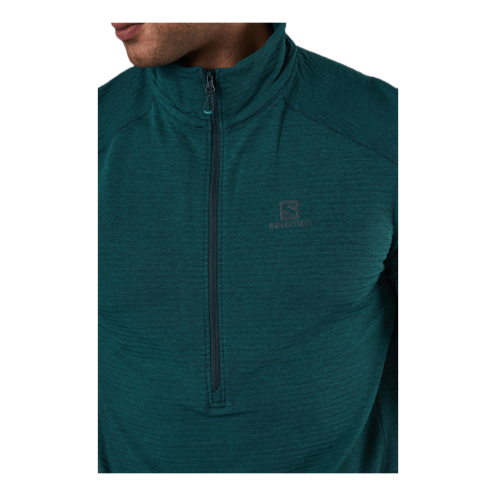 Outline Half Zip Midlayer Green