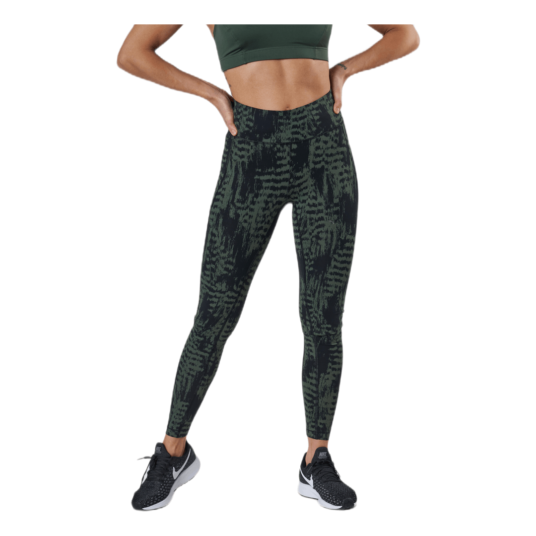 Iconic Printed 7 8 Tights Green