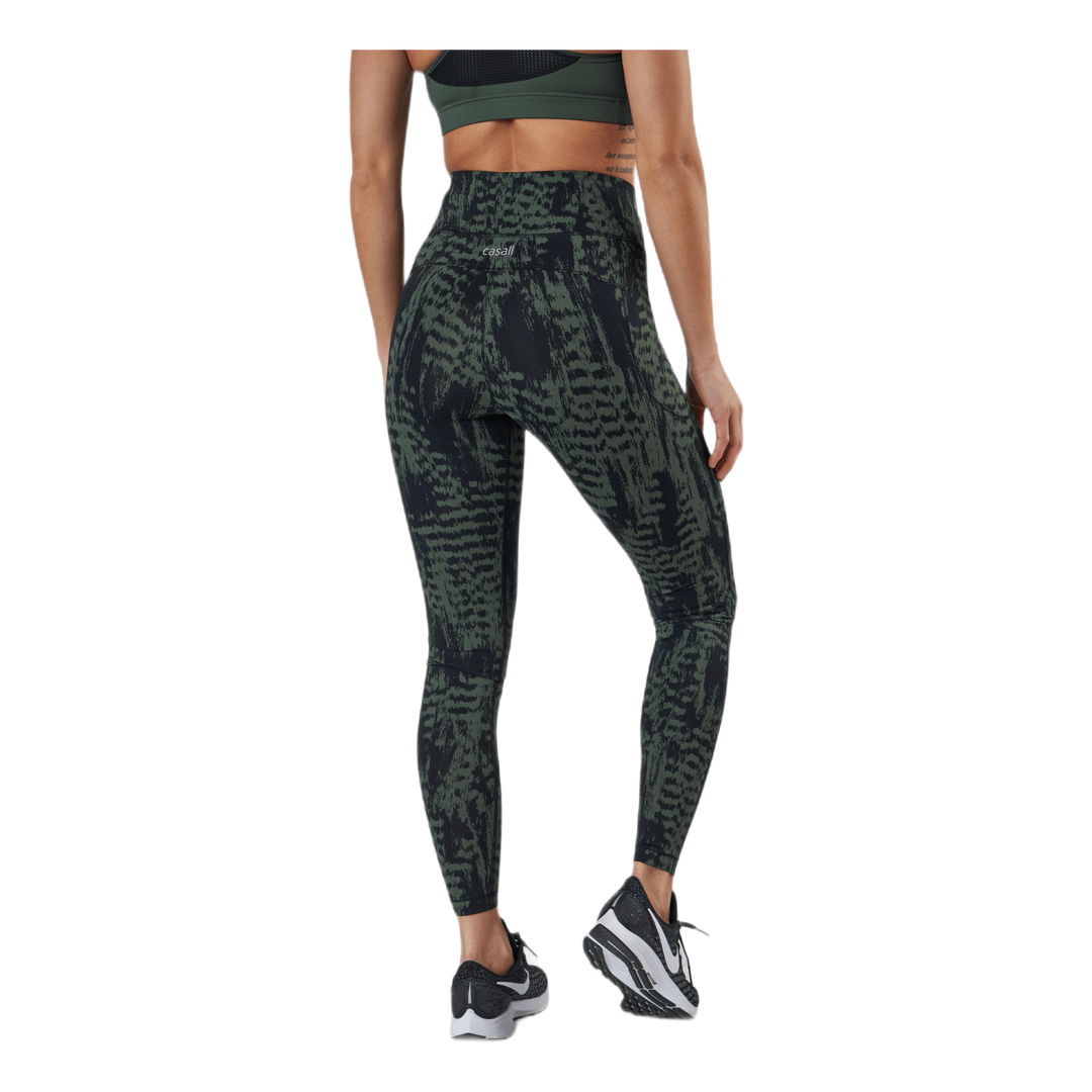 Iconic Printed 7/8 Tights Green
