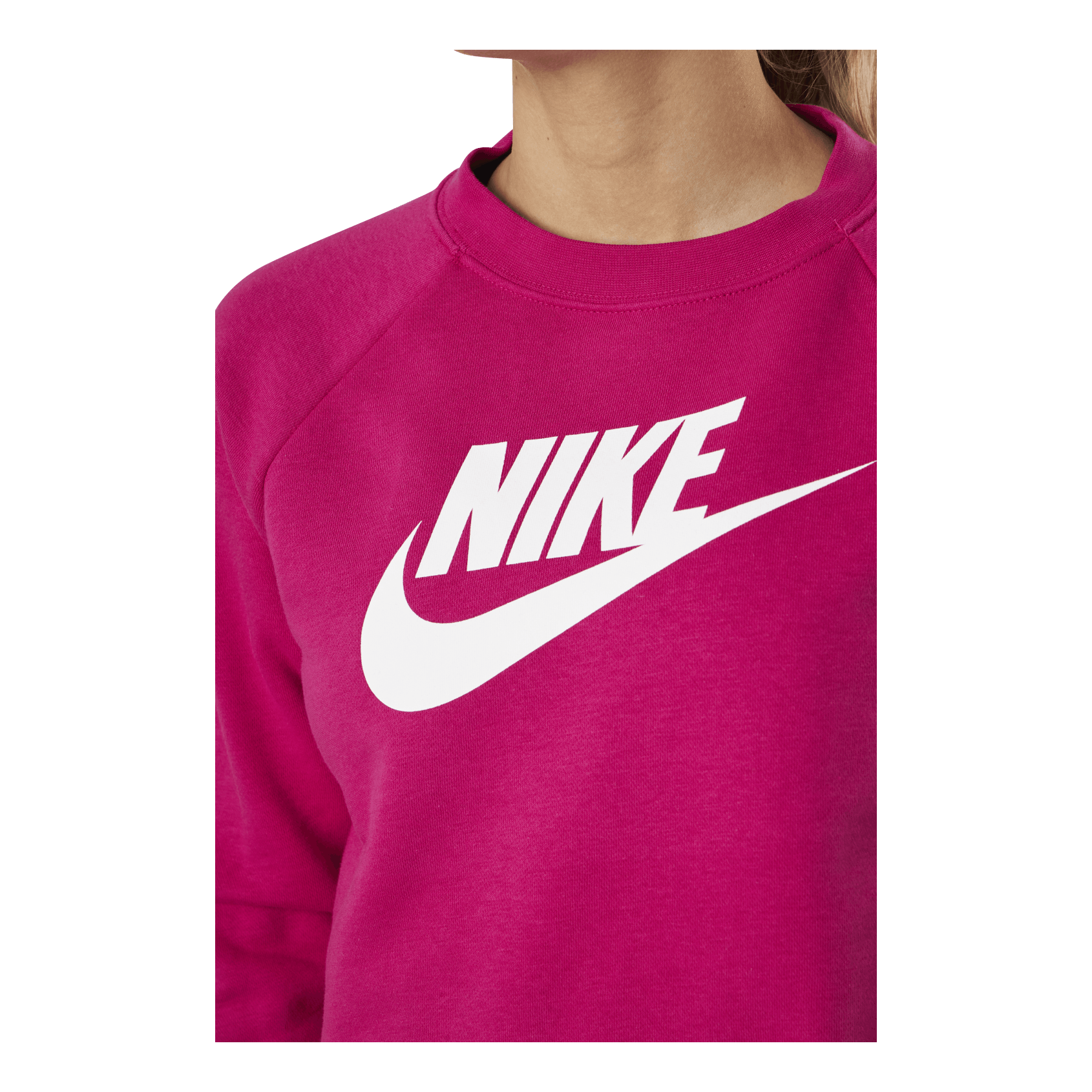 pink nike essential crew sweatshirt