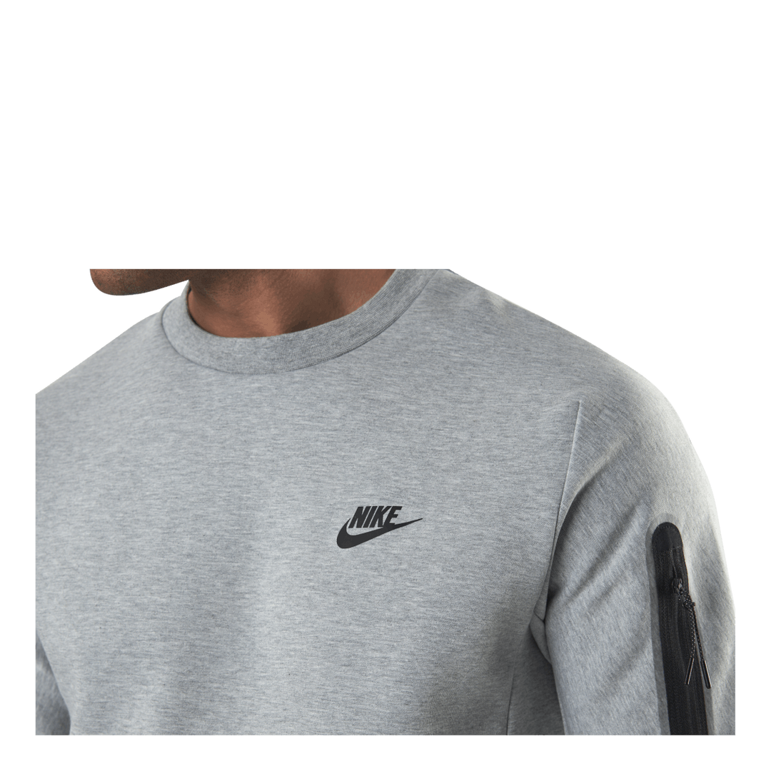 Sportswear Tech Fleece Men's Crew Sweatshirt DK GREY HEATHER/BLACK