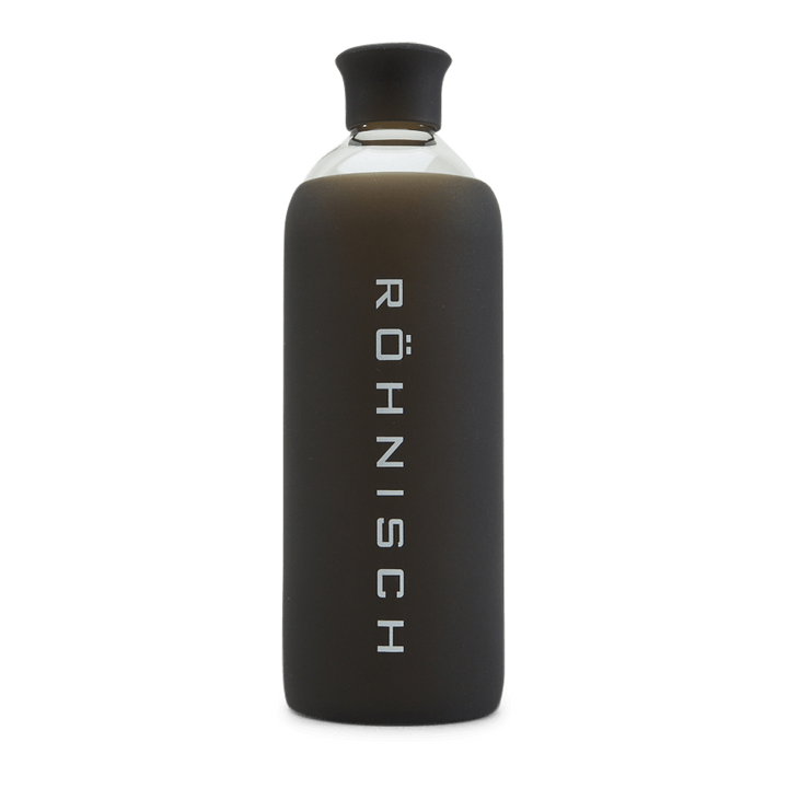 Glass Water Bottle Black