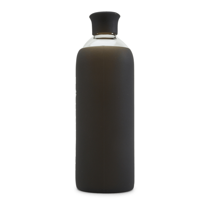 Glass Water Bottle Black