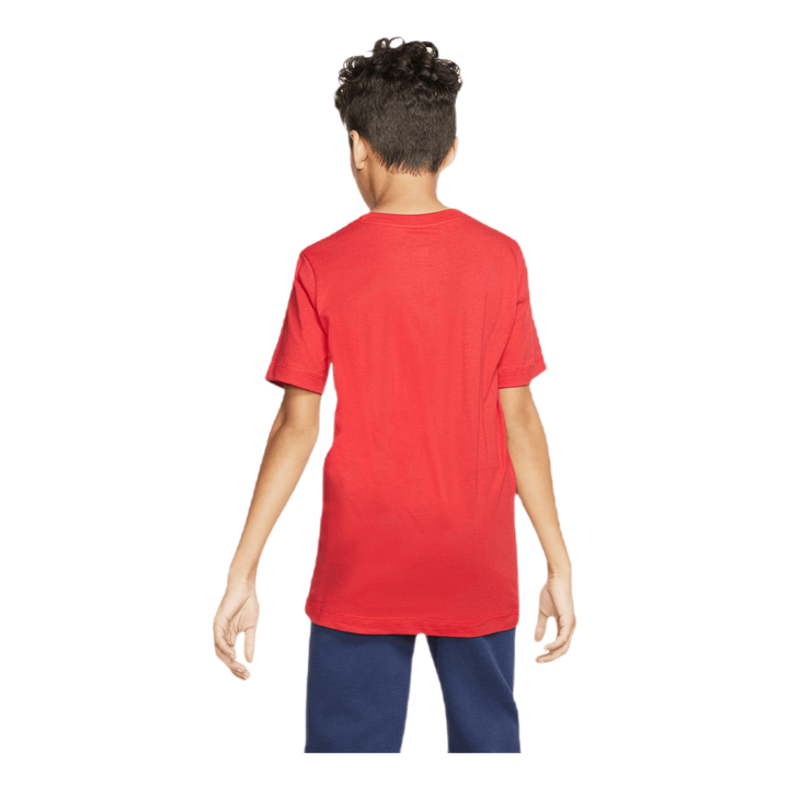 Sportswear Big Kids' Cotton T-Shirt UNIVERSITY RED/WHITE/MIDNIGHT NAVY