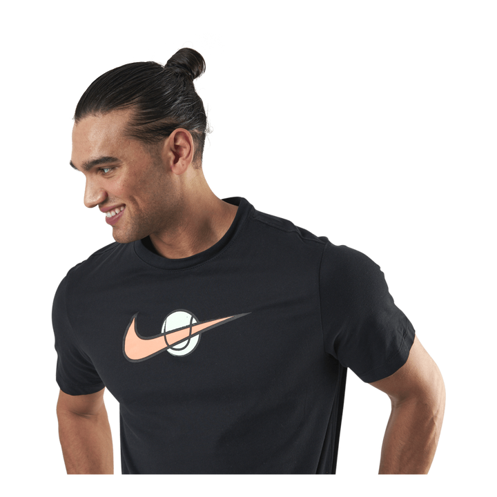 Court Swoosh Tee Black