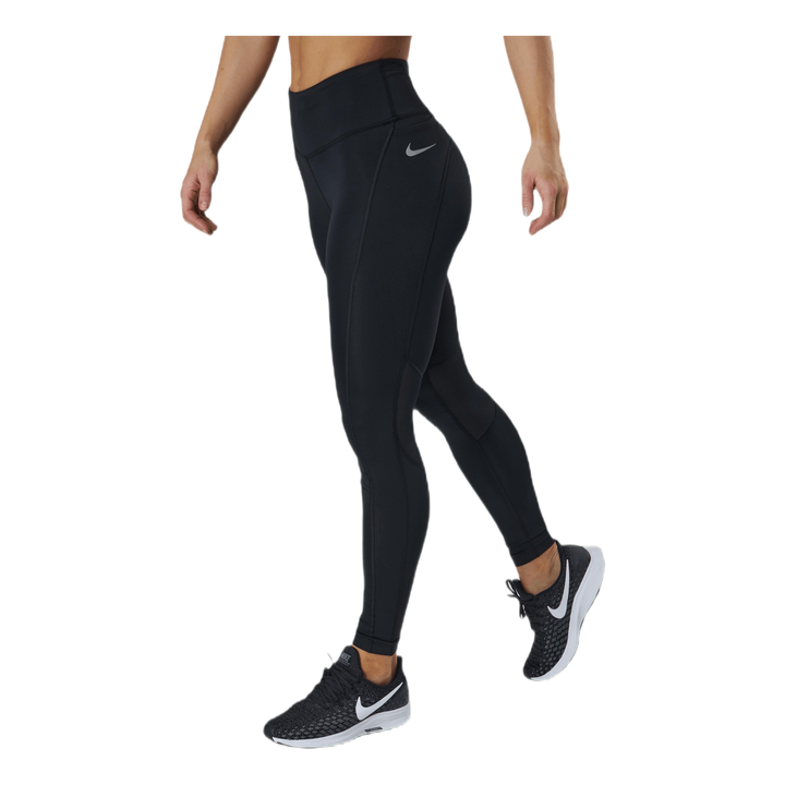 Epic Fast Women's Mid-Rise Pocket Running Leggings BLACK/REFLECTIVE SILV