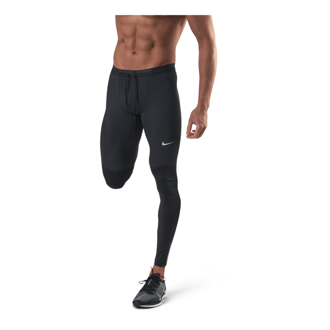 Nike - Phenom Elite - Running tights - Black / Reflective Silver | M