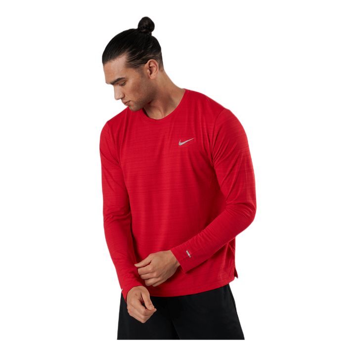 Dri-FIT Miler Top LS Silver/Red