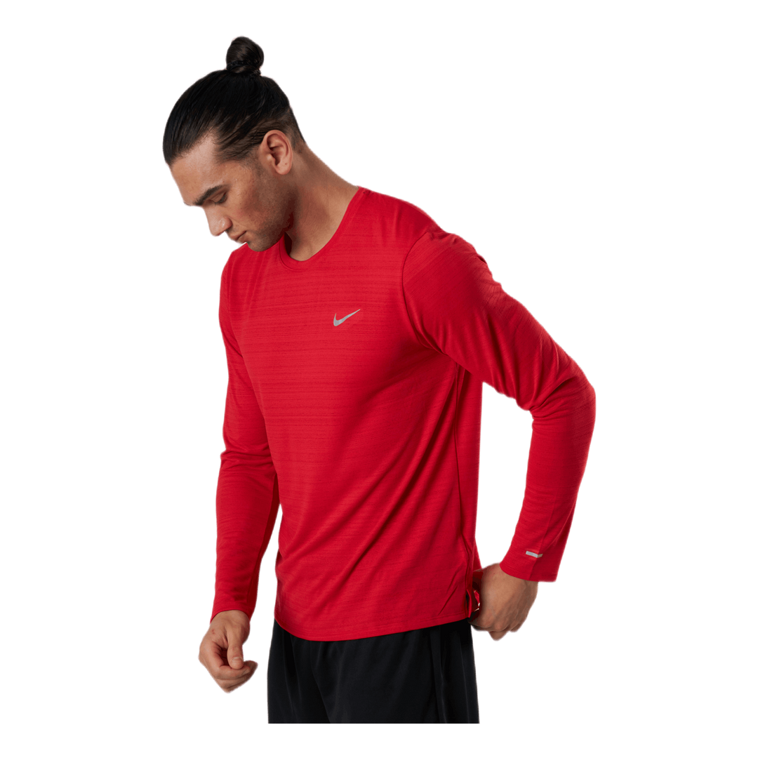 Dri-FIT Miler Top LS Silver/Red