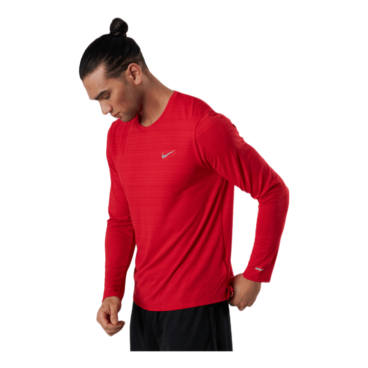 Dri-FIT Miler Top LS Silver/Red