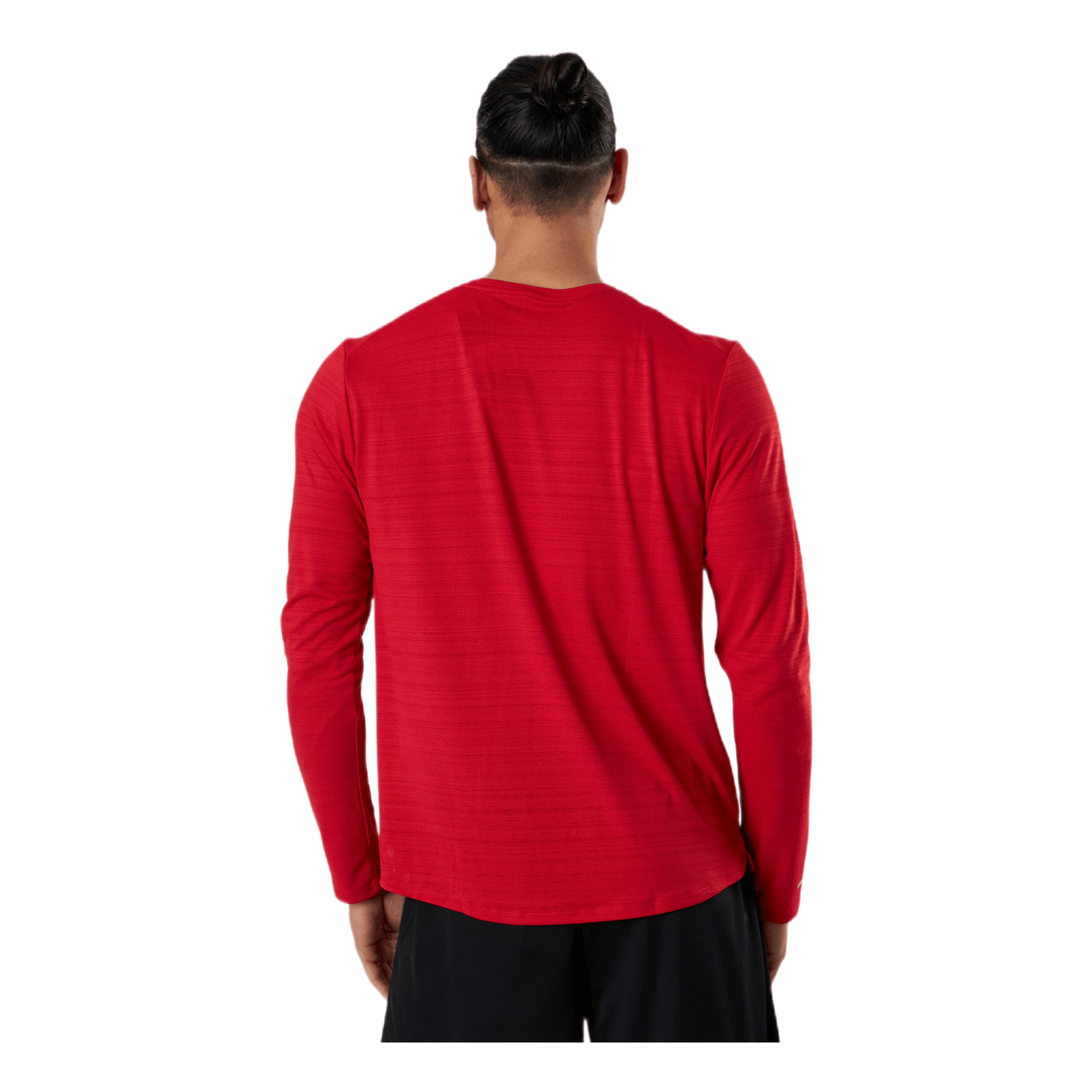 Dri-FIT Miler Top LS Silver/Red