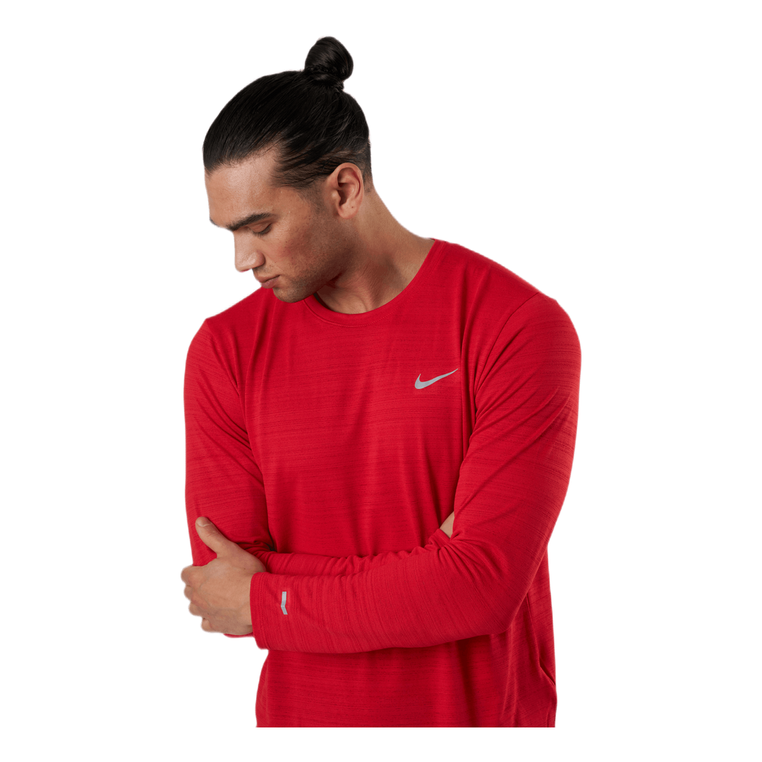 Dri-FIT Miler Top LS Silver/Red