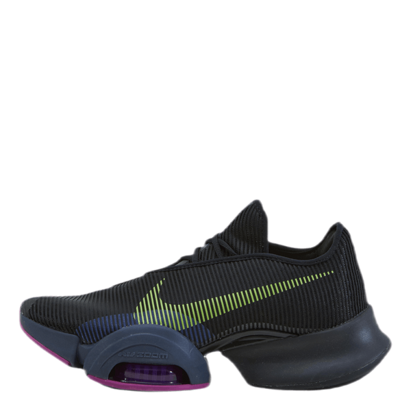 nike training air zoom superrep 2 trainers in black