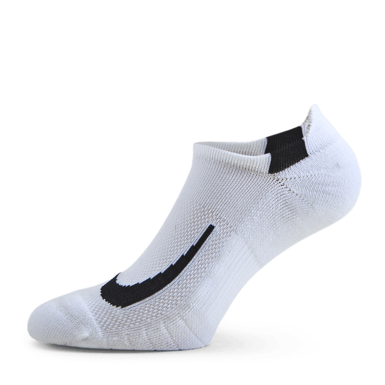 Multiplier Running No-Show Socks (2 Pairs) WHITE/BLACK