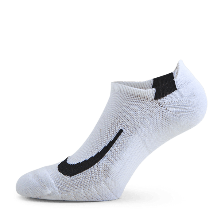 Multiplier Running No-Show Socks (2 Pairs) WHITE/BLACK