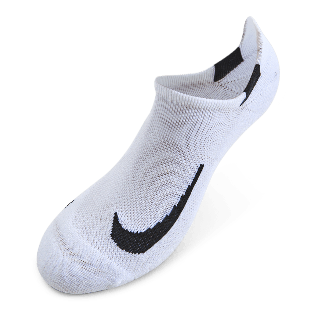 Multiplier Running No-Show Socks (2 Pairs) WHITE/BLACK