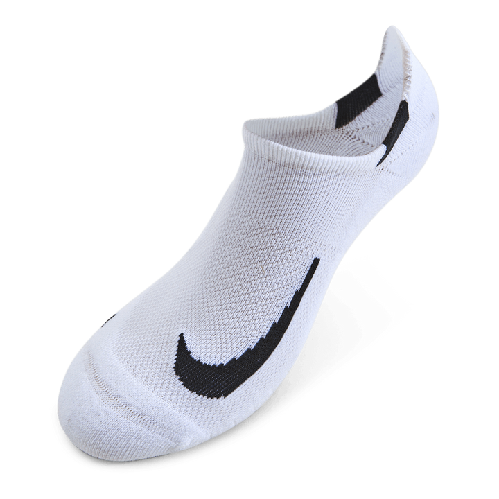 Multiplier Running No-Show Socks (2 Pairs) WHITE/BLACK