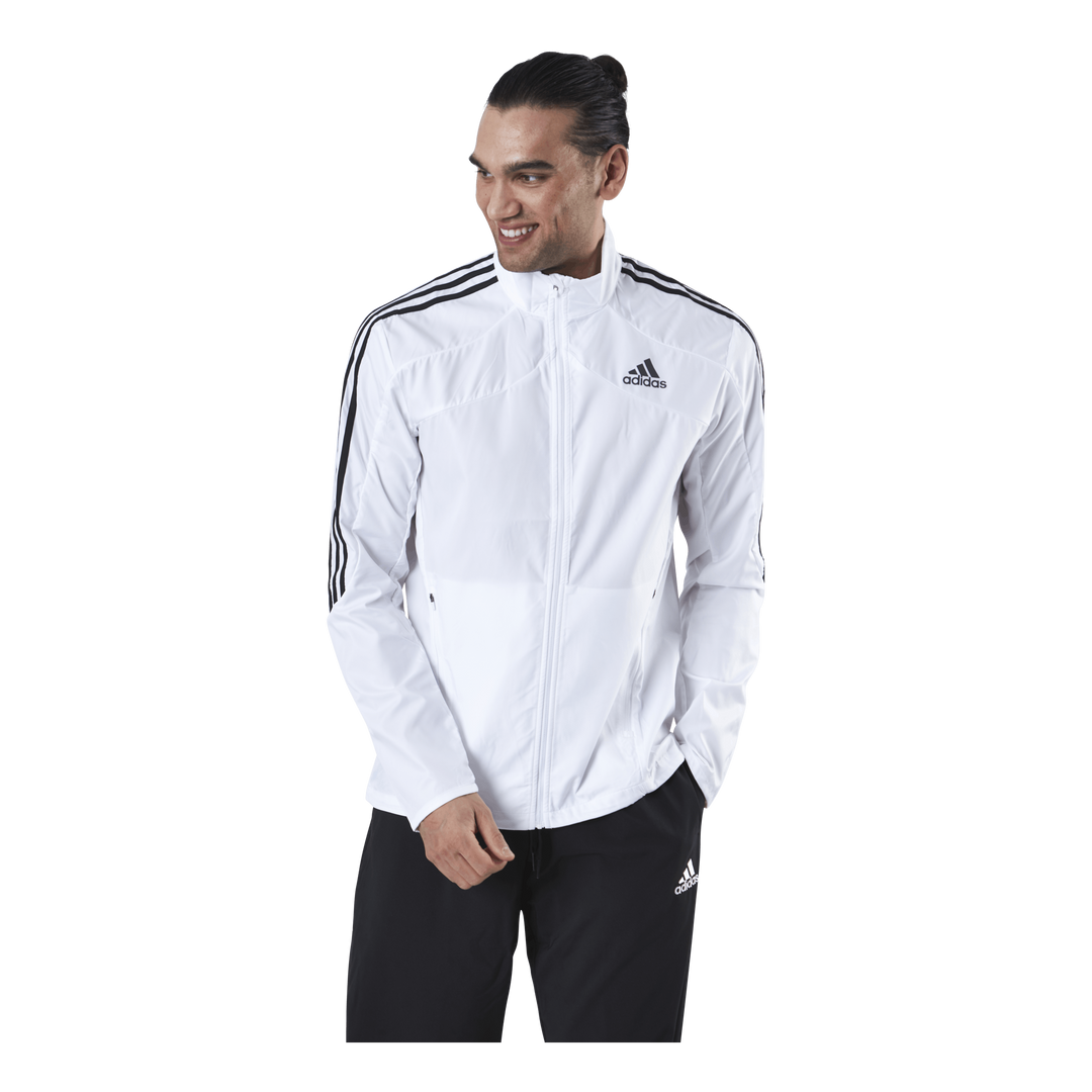 Adidas Marathon Jacket 3 Stripe Men White / Black