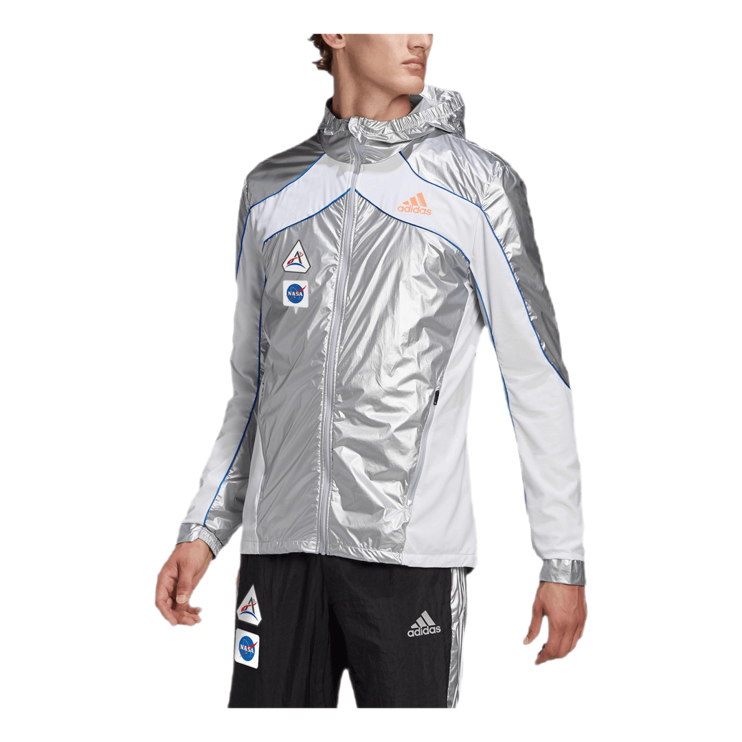 Adidas Marathon Space Race Jacket  Men Matte Silver / White