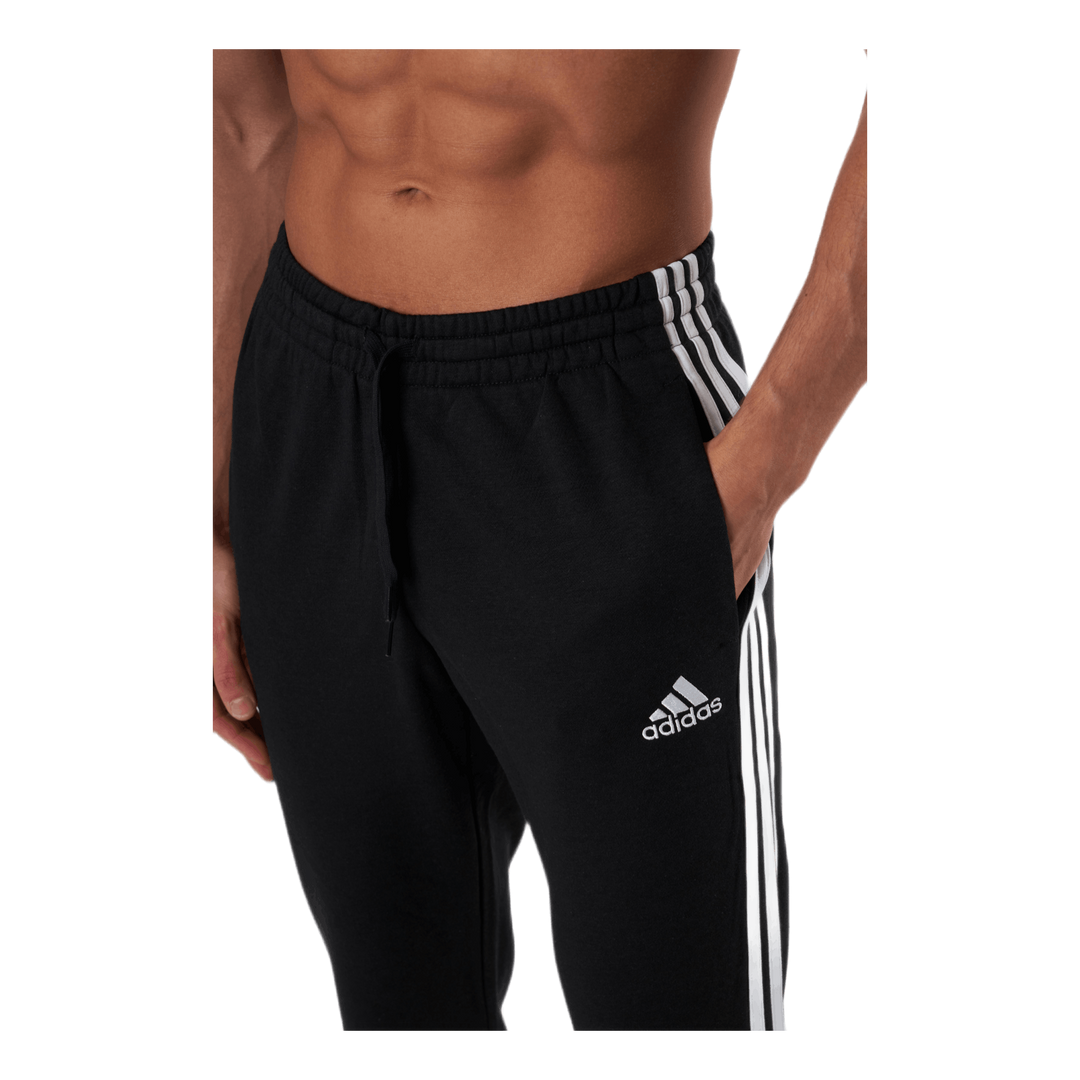 Essentials Tapered Cuff 3 Stripes Pants Black / White