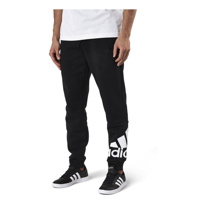 Essentials Tapered Cuff Logo Pants Black / White