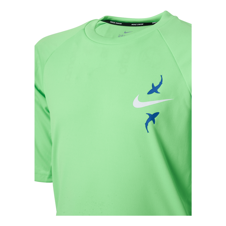 Junior Short Sleeve Hydroguard Shark Green