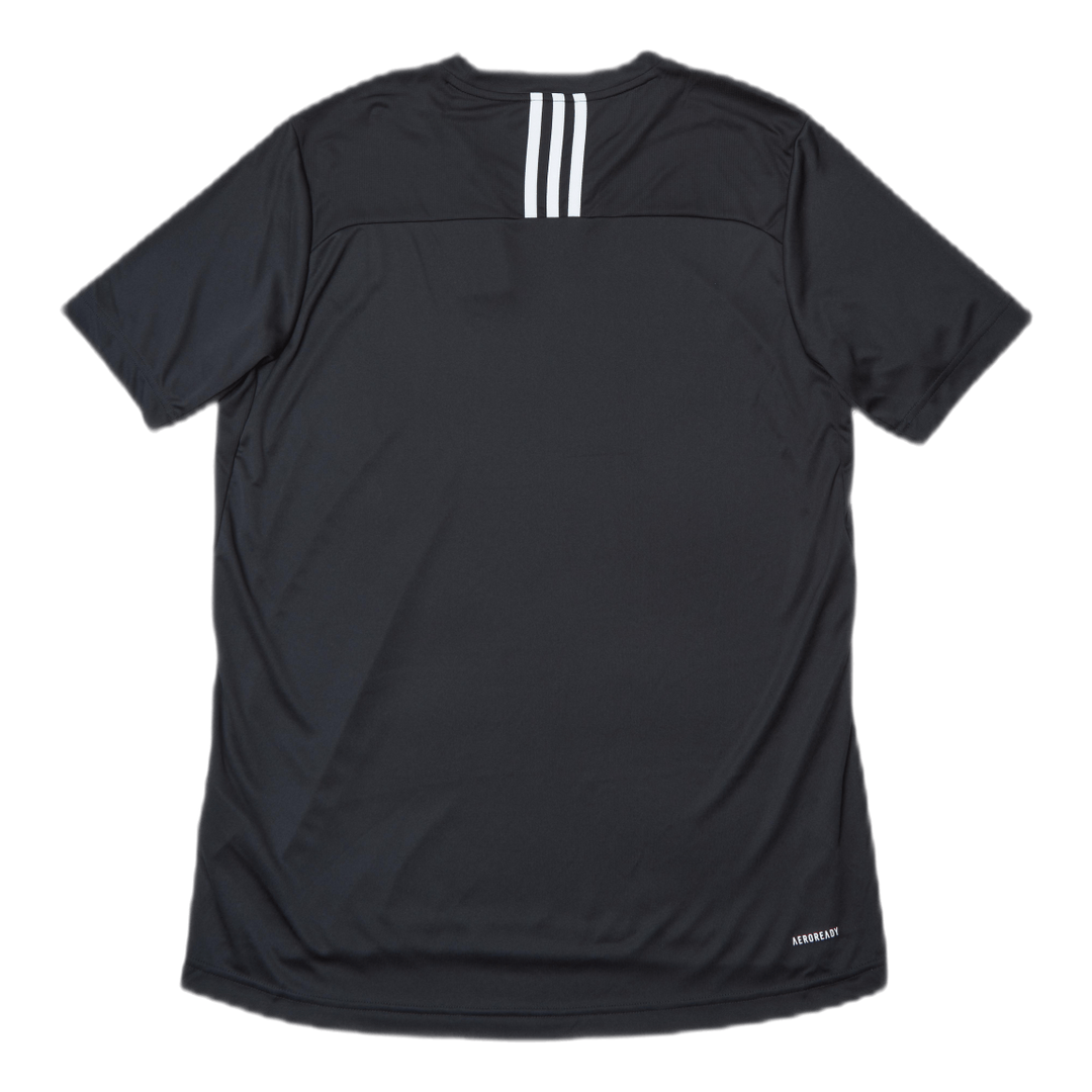 D2M 3 Stripes T-Shirt Black / White
