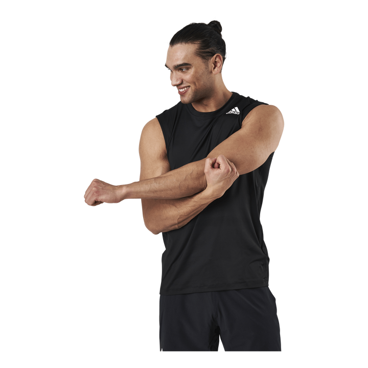 Techfit Sleeveless Fitted Top Black