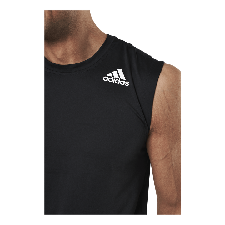 Techfit Sleeveless Fitted Top Black