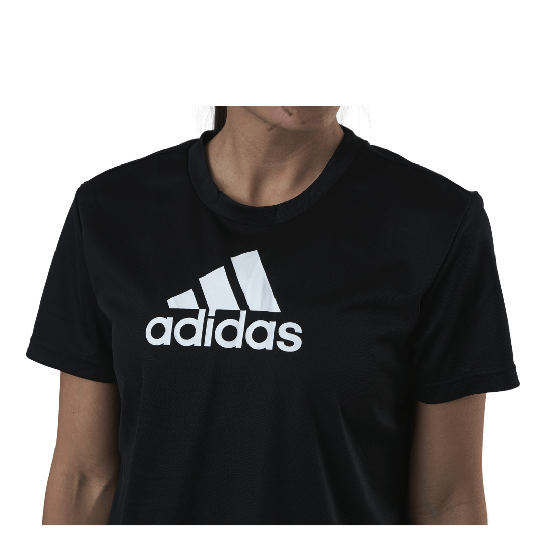 Cropped Logo Sport T-Shirt Black / White