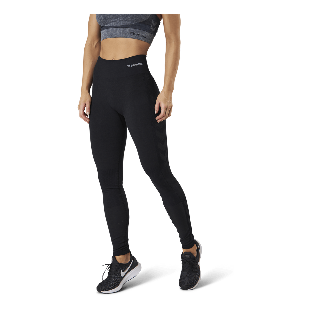 Seamless Mid Waist Tights Black