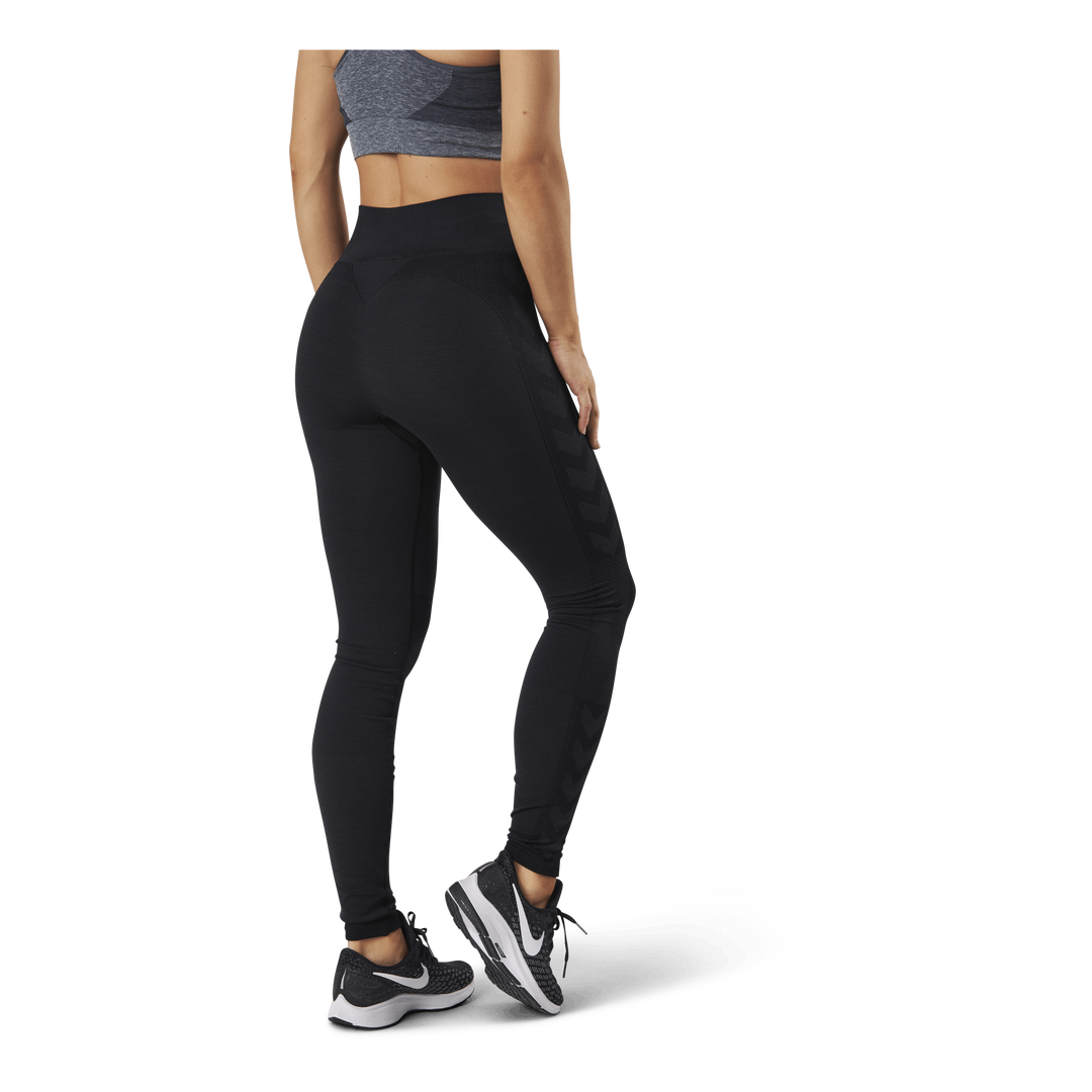 Seamless Mid Waist Tights Black