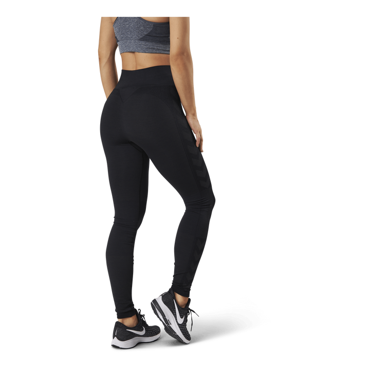 Seamless Mid Waist Tights Black