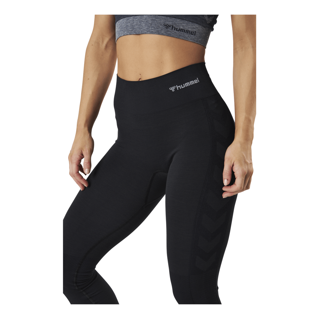 Hummel Seamless Mid Waist Tights Black Sportamore