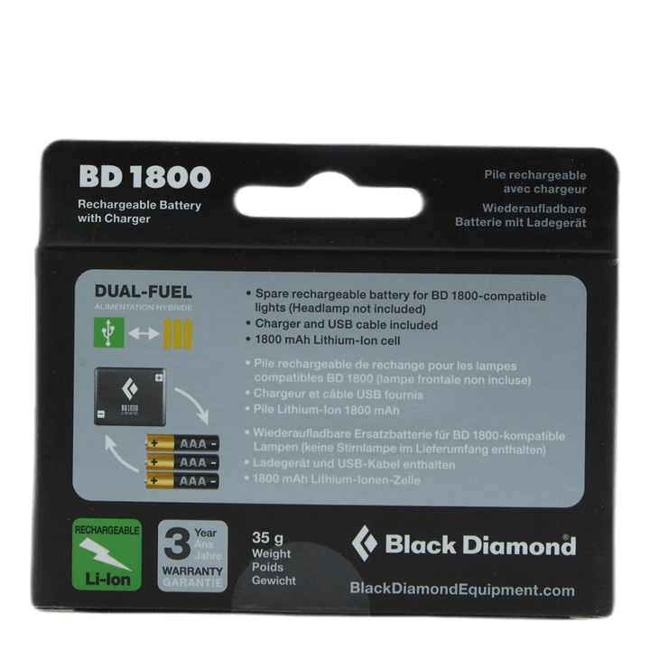 BD 1800 Battery & Charger Black