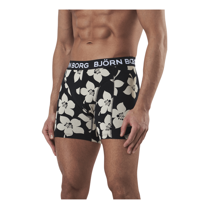 Sammy Graphic Floral Shorts 2-Pack Black