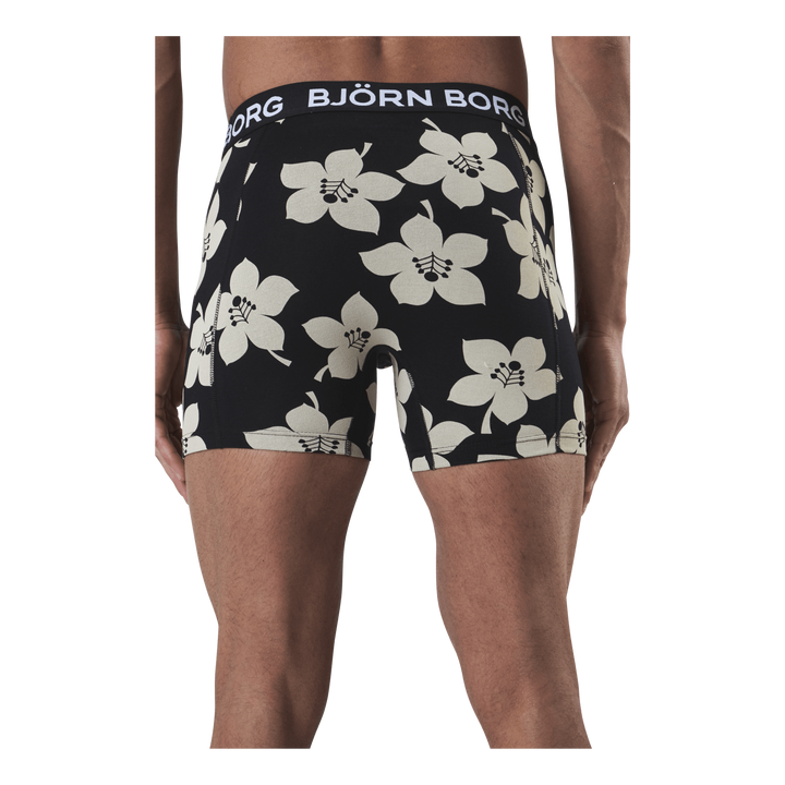 Sammy Graphic Floral Shorts 2-Pack Black