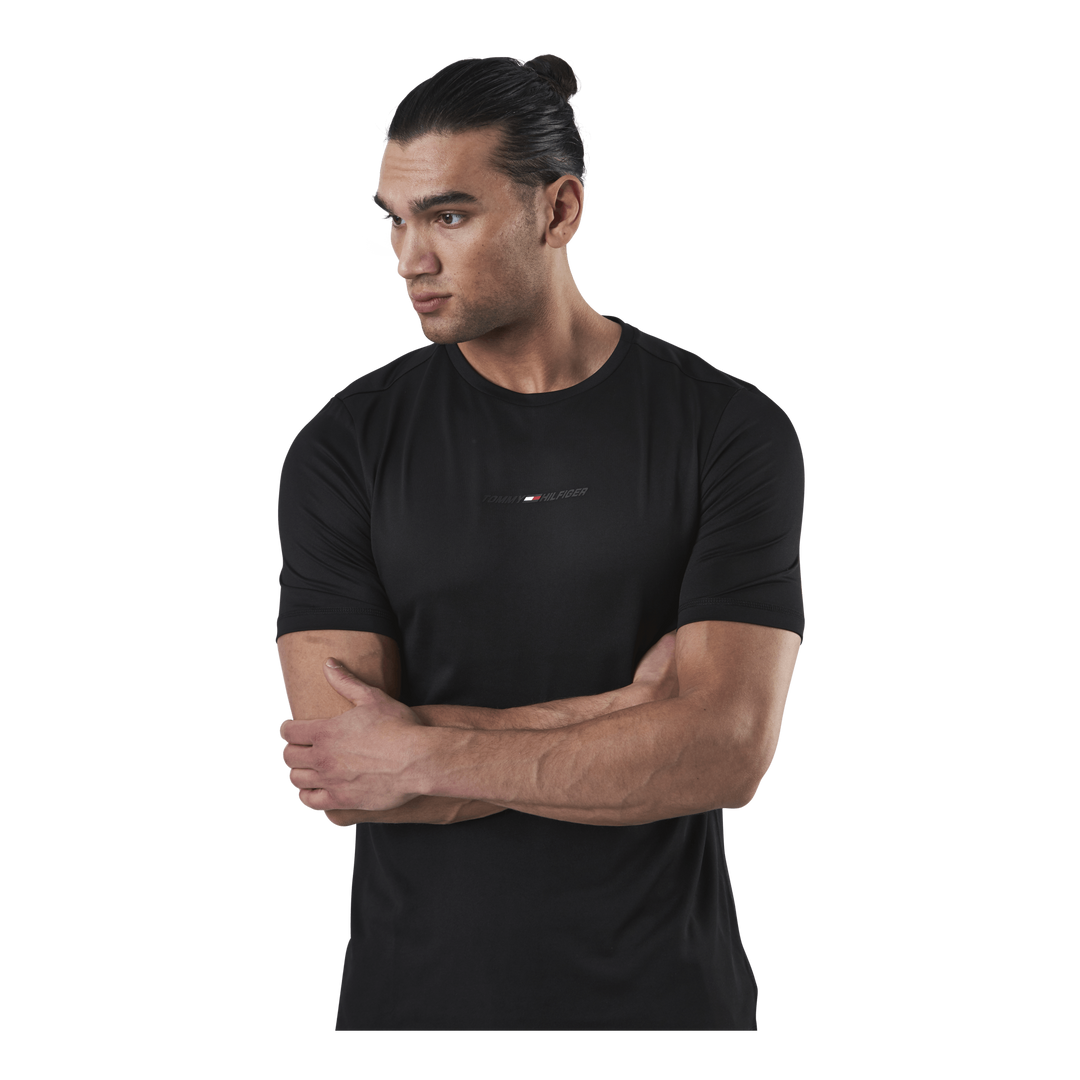 Shoulder Logo Slim Training Tee Black