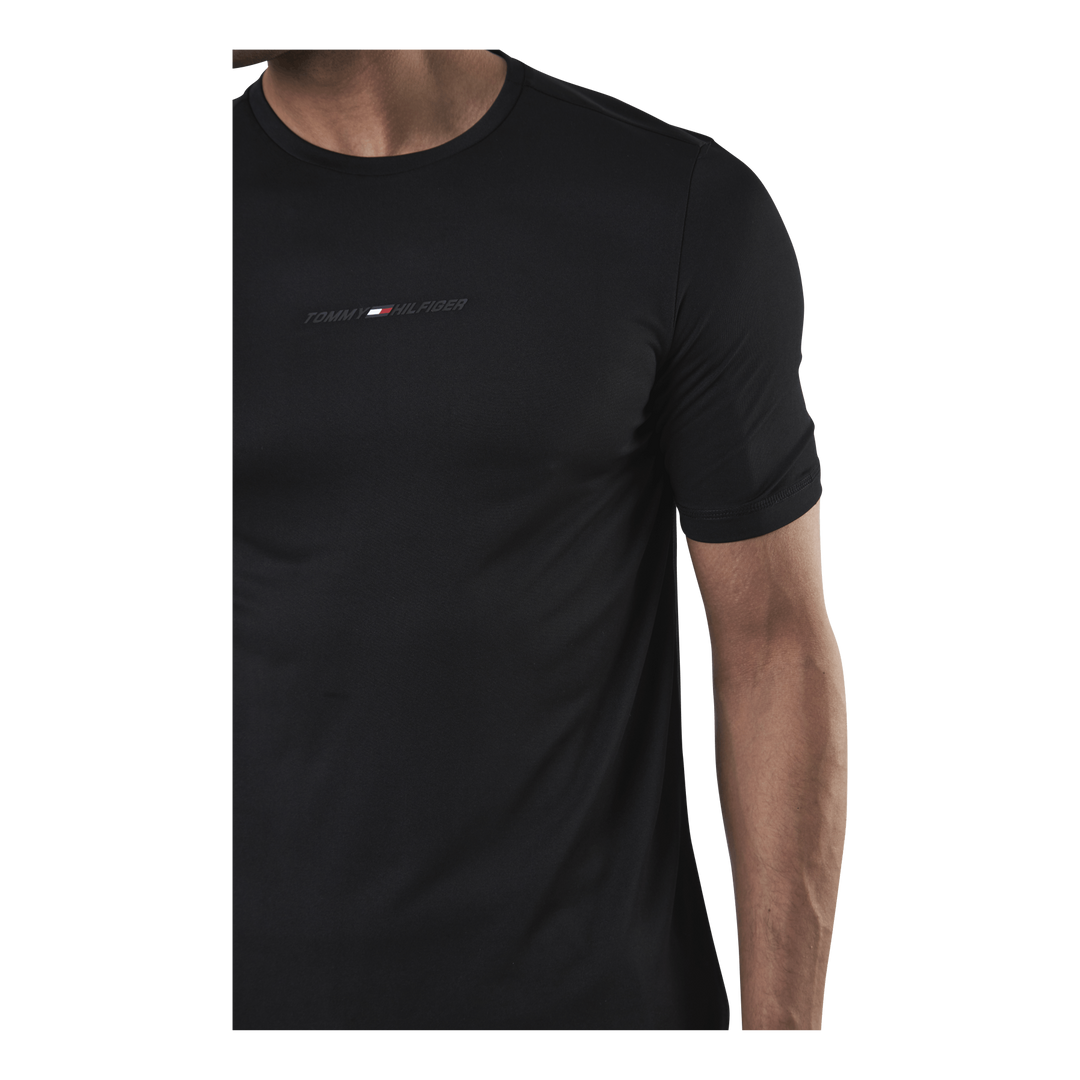 Shoulder Logo Slim Training Tee Black