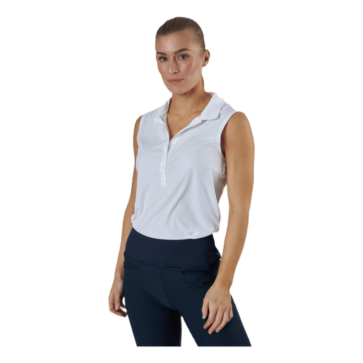 Rotation Sleeveless Polo White