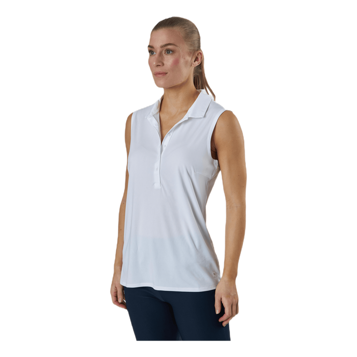 Rotation Sleeveless Polo White