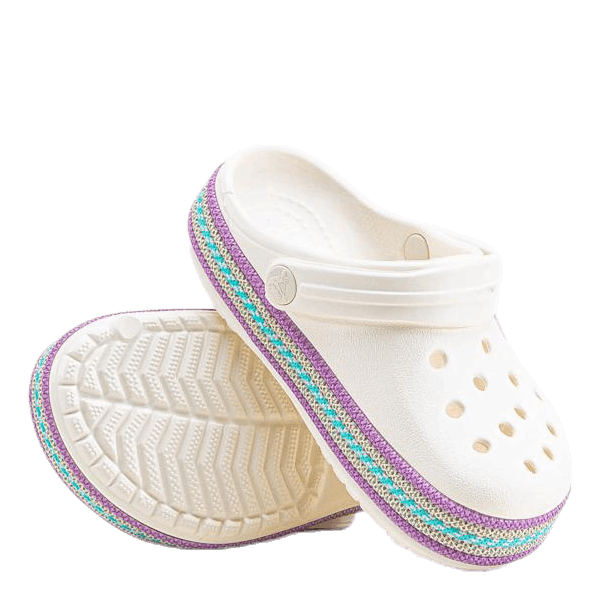 Crocband Sport Cord Clog Kids White