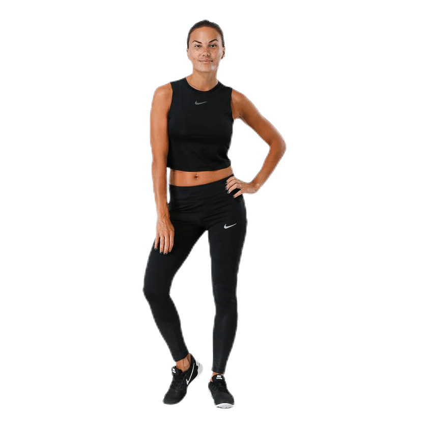 Run Division Crop Top Black