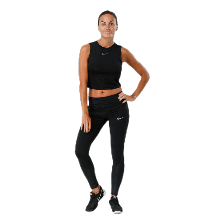 Run Division Crop Top Black