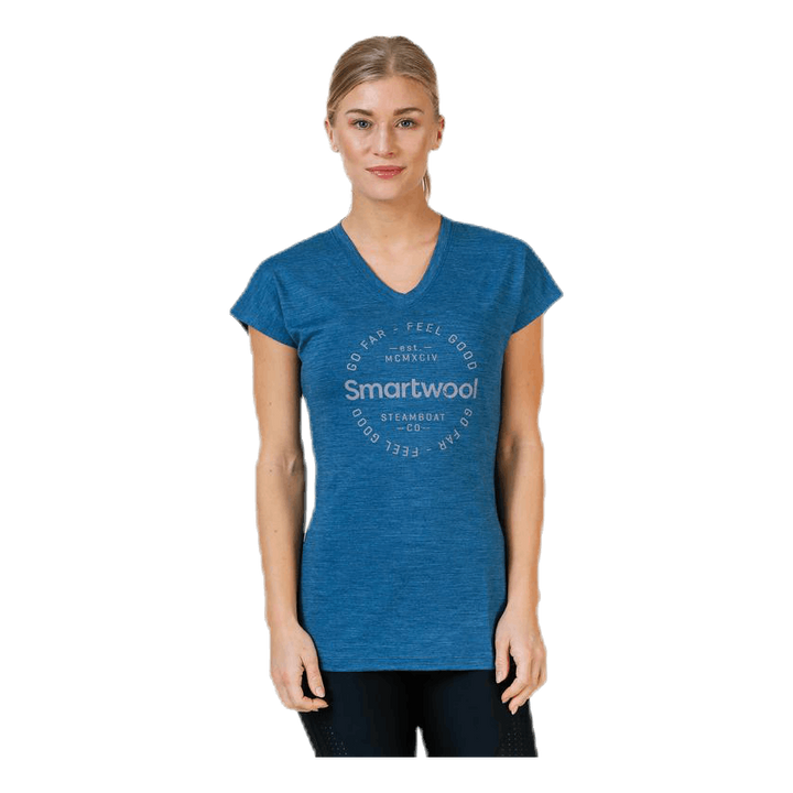 Go Far Feel Good Tee Blue